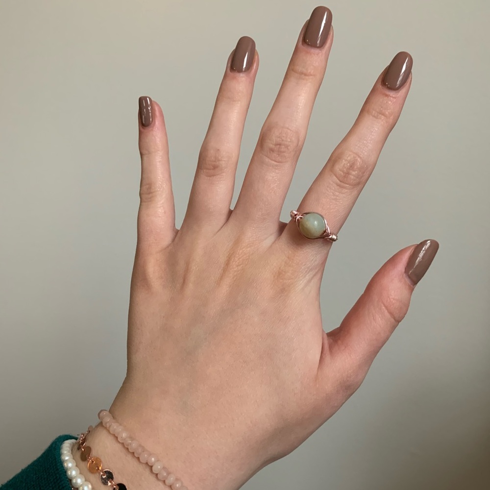 Amazonite Wire Ring - Picture 3 of 4